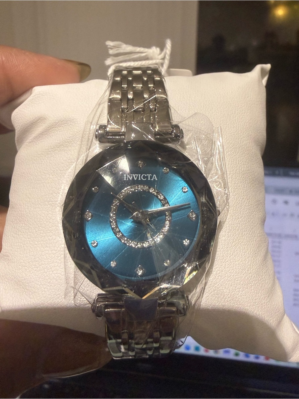 Invicta Celestial Women’s 30mm Watch Silver Blue Crystal Dial-NWT - Picture 2 of 5